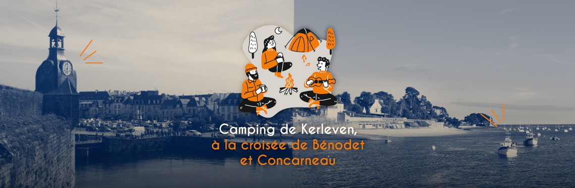 Camping de Kerleven, entre Bénodet et Concarneau