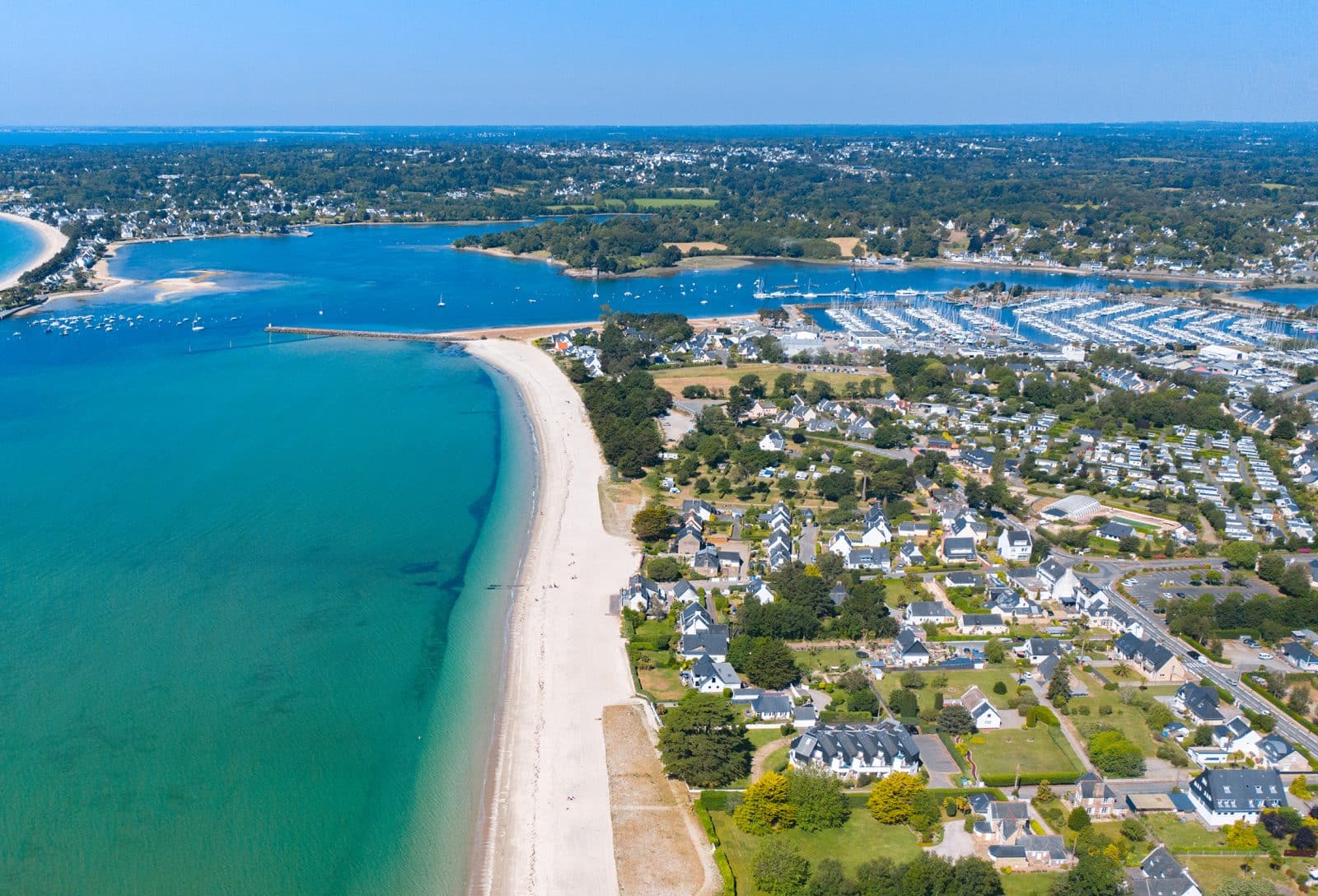 La plage de Kerleven et Port-La-Forêt